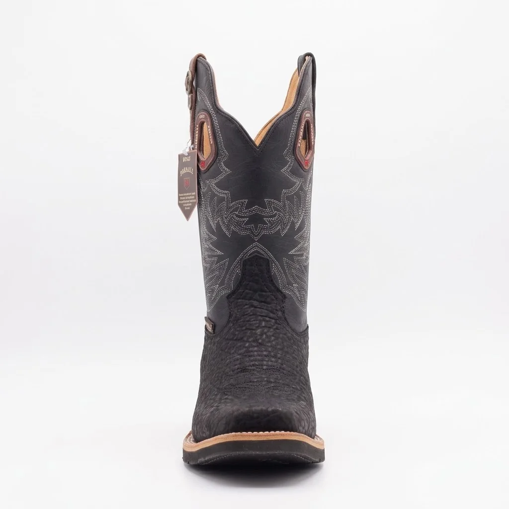 Bota Country Masculina Botas Parrall® Ultra Luxury – Couro Texturizado Preto — miniatura 3