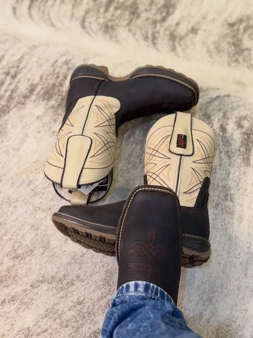 Bota Texana com Solado Jump – Café e Bege — miniatura 2