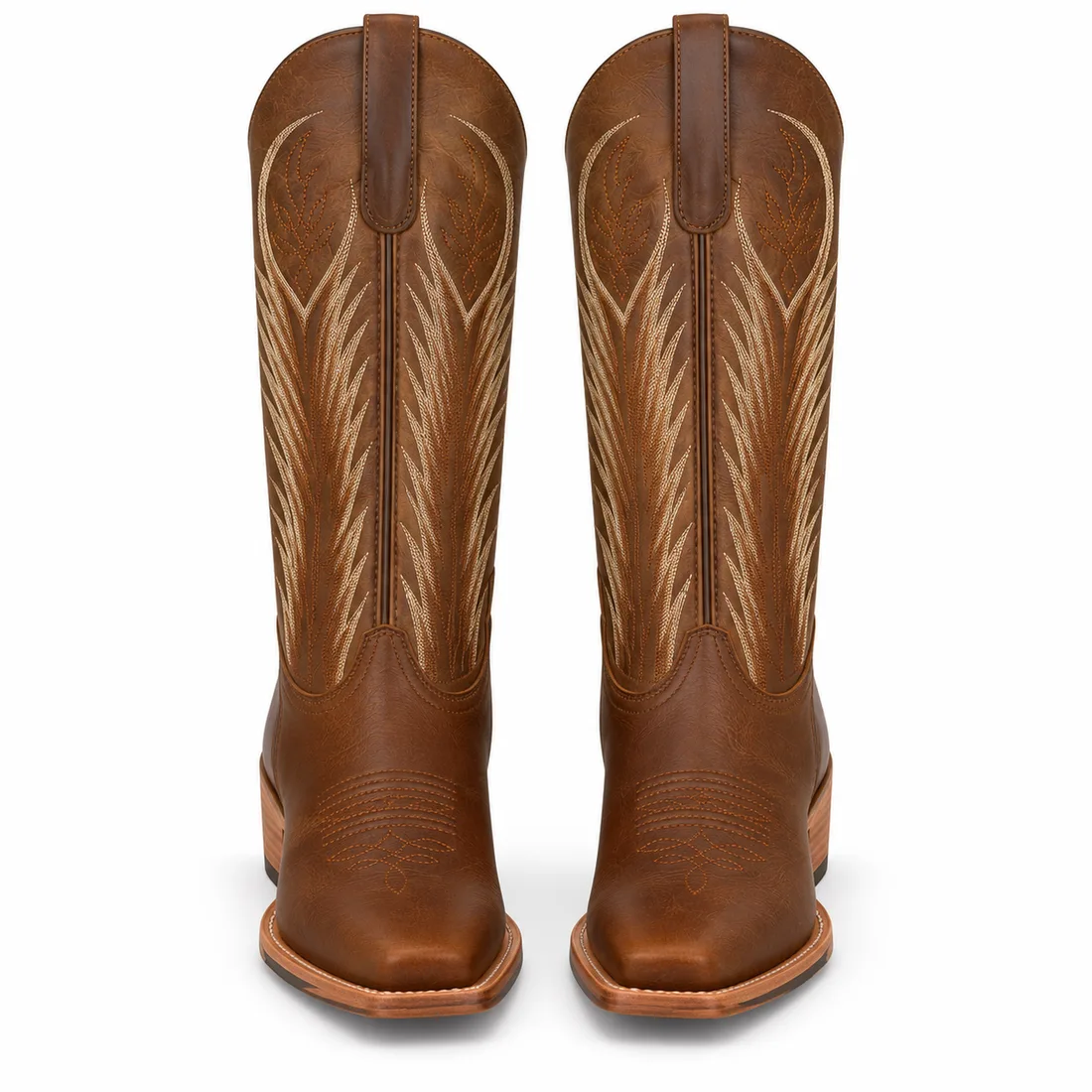 Bota Country Texana de Cano Alto Marrom com Bordados — miniatura 4