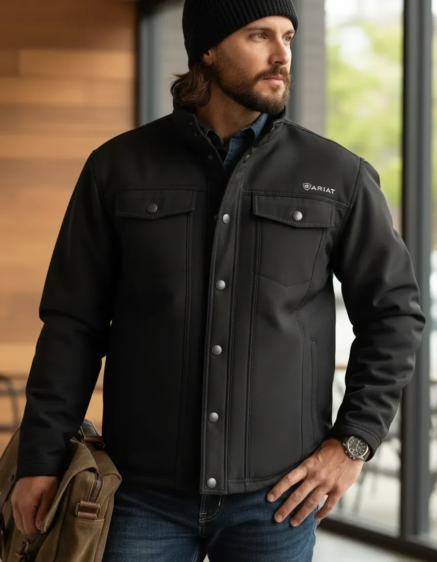 Jaqueta Ariat Trucker Softshell com Gola Sherpa — foto 1