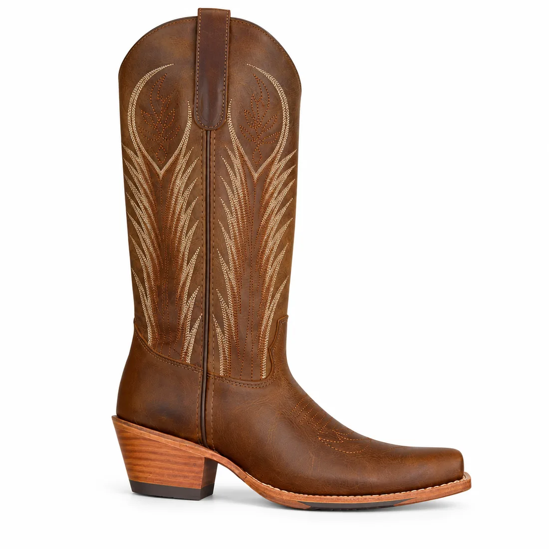 Bota Country Texana de Cano Alto Marrom com Bordados — miniatura 2