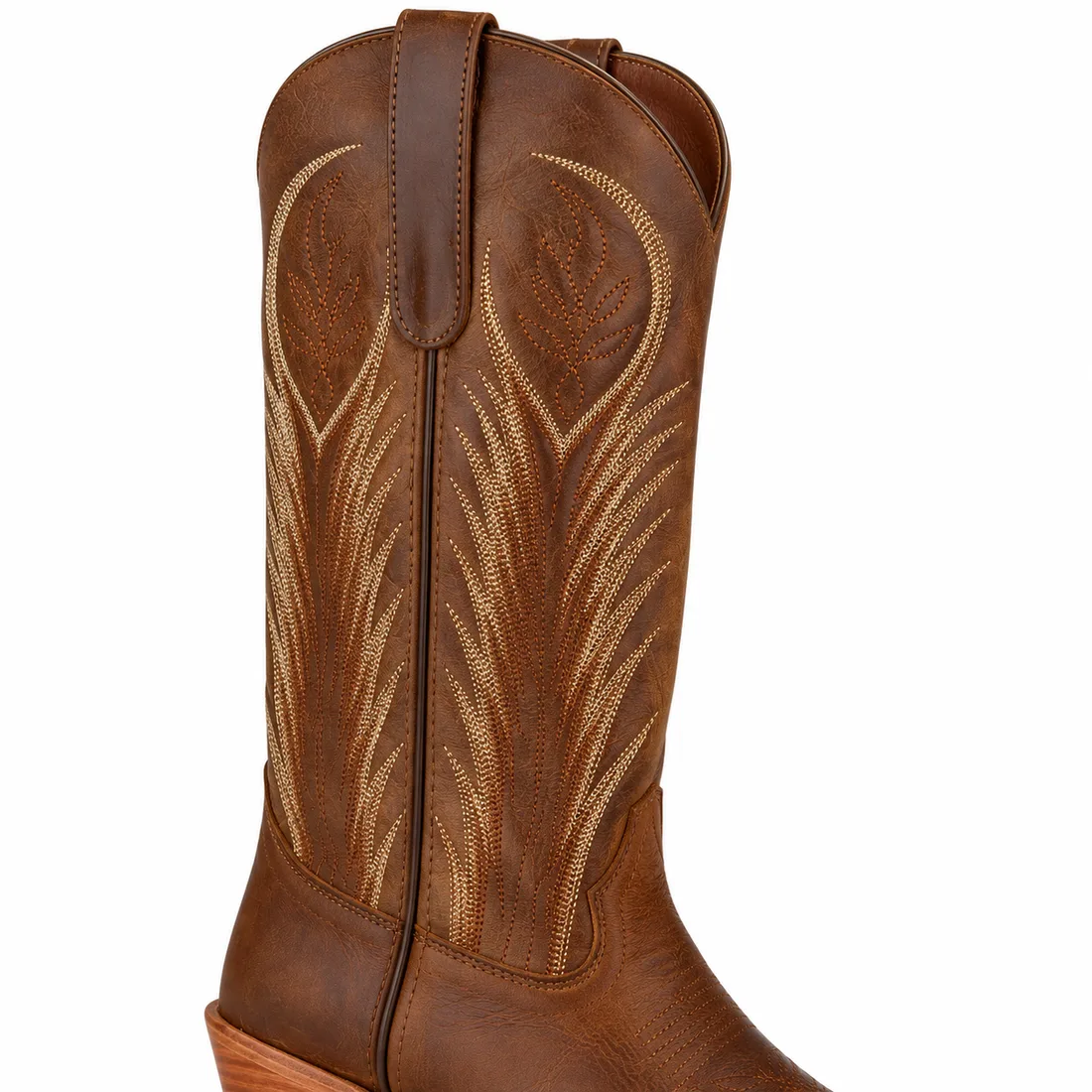 Bota Country Texana de Cano Alto Marrom com Bordados — miniatura 3