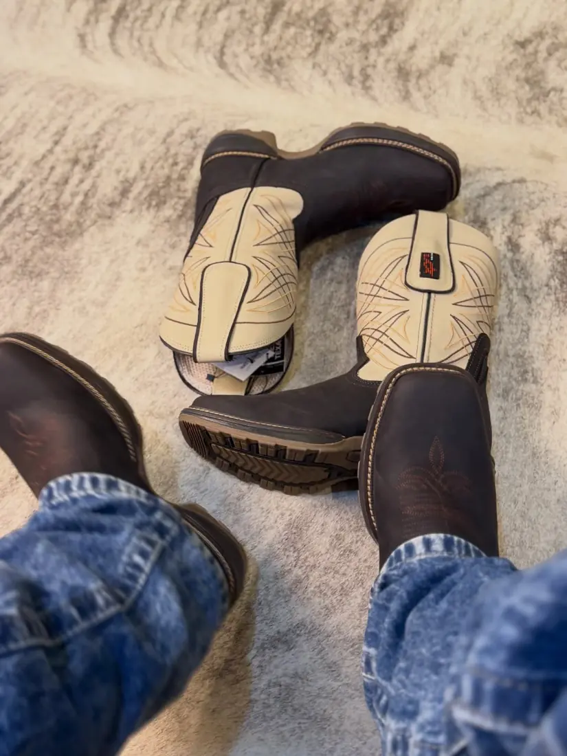 Bota Texana com Solado Jump – Café e Bege — miniatura 3