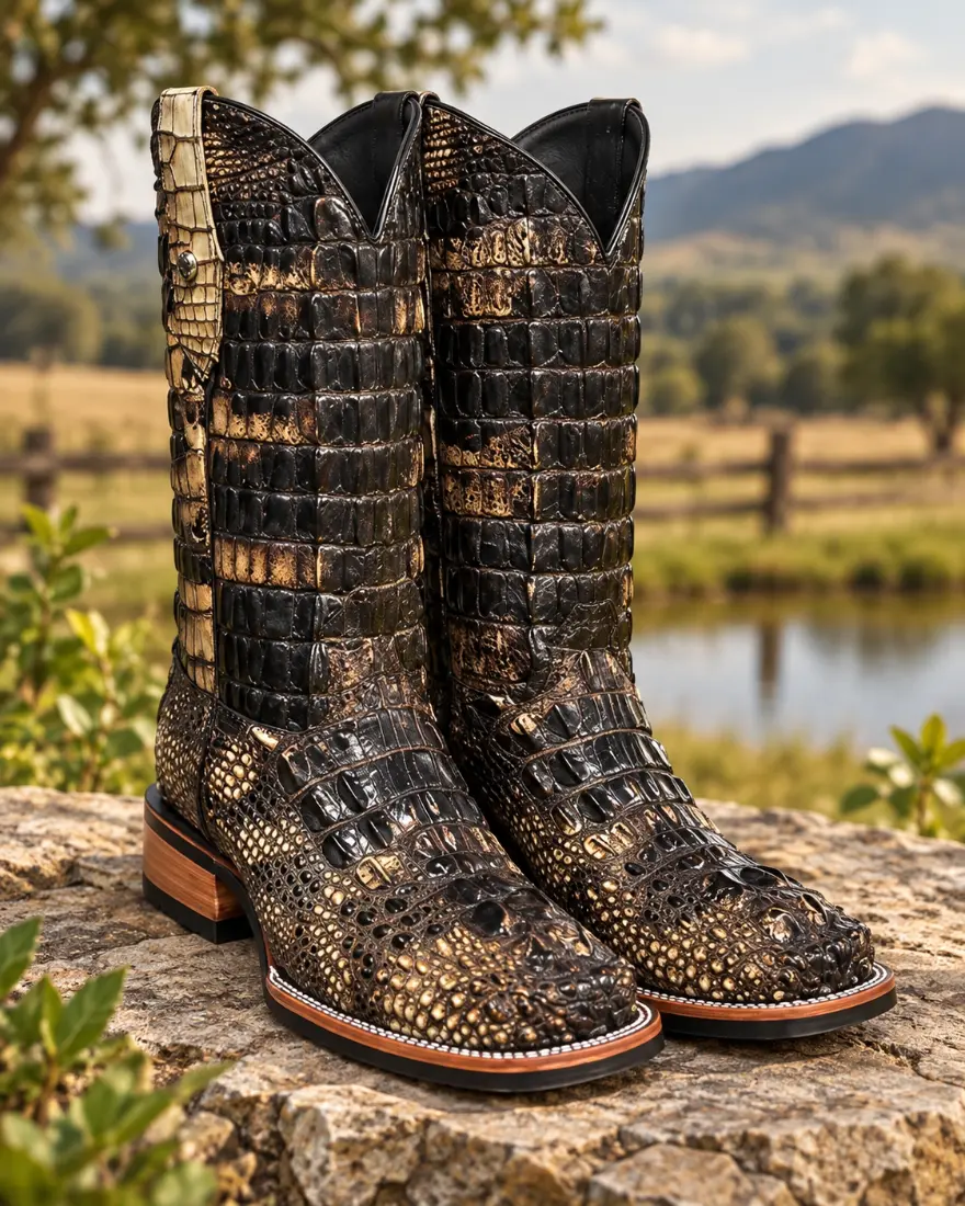 BOTA WESTERN CROCO PREMIUM EXÓTICA — EDIÇÃO LUXO — miniatura 4