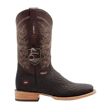 Bota Texana Masculina Parral em Couro Trabalhado – Café Texturizado