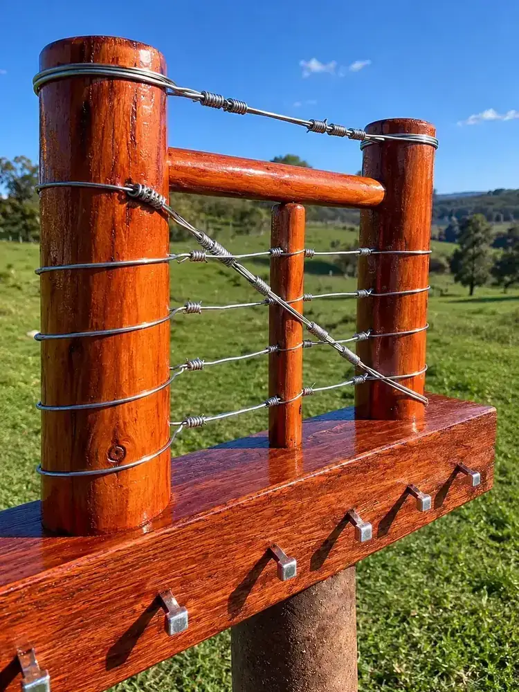 Porta-Chaves Rústico Artesanal - Estilo Cerca de Fazenda — foto 1